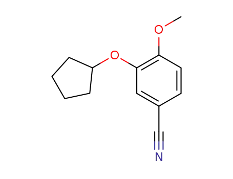Molecular Structure of 159783-16-1 (3-(CYCLOPENTYLOXY)-4-METHOXYBENZONITRILE)