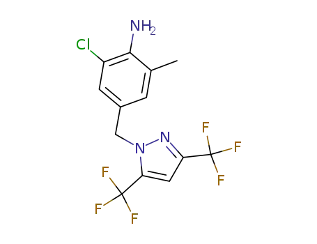 4-{[3,5-bis(trifluoromethyl)-1H-pyrazol-1-yl]methyl}-2-chloro-6-methylaniline