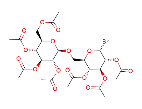 Molecular Structure of 14187-83-8 (a-D-Glucopyranosyl bromide,6-O-(2,3,4,6-tetra-O-acetyl-b-D-glucopyranosyl)-, 2,3,4-triacetate)
