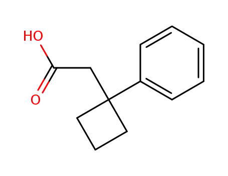 Molecular Structure of 7306-17-4 (2-(1-Phenylcyclobutyl)acetic acid)