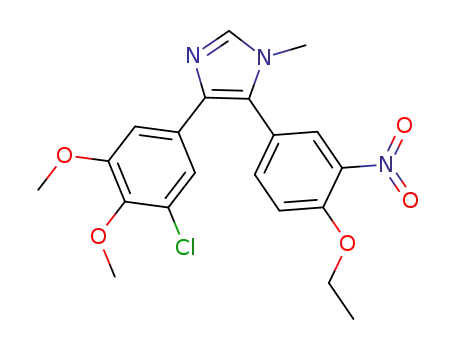 Molecular Structure of 1345962-00-6 (1-methyl-4-(3-chloro-4,5-dimethoxyphenyl)-5-(4-ethoxy-3-nitrophenyl)imidazole)