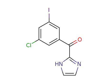 Molecular Structure of 1254160-40-1 ((3-chloro-5-iodo-phenyl)-(1H-imidazol-2-yl)-methanone)