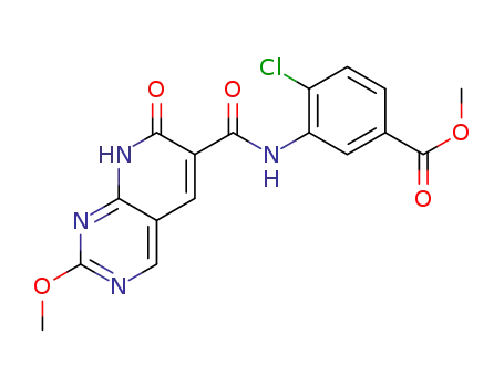 4-chloro-3-[(2-methoxy-7-oxo-7,8-dihydro-pyrido[2,3-d]pyrimidine-6-carbonyl)-amino]-benzoic acid methyl ester