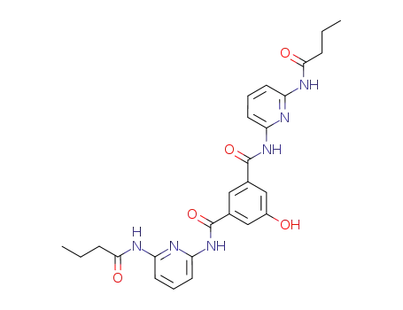 Molecular Structure of 865365-50-0 (1,3-Benzenedicarboxamide,
5-hydroxy-N,N'-bis[6-[(1-oxobutyl)amino]-2-pyridinyl]-)