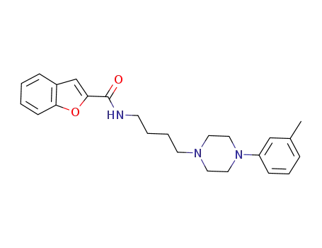 Molecular Structure of 898532-85-9 (2-Benzofurancarboxamide, N-[4-[4-(3-methylphenyl)-1-piperazinyl]butyl]-)
