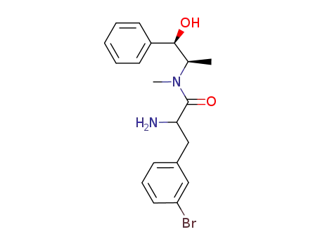 2-amino-3-(3-bromo-phenyl)-N-((2R)-hydroxy-(1R)-methyl-2-phenyl-ethyl)-N-methyl-propionamide