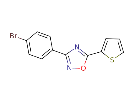 Molecular Structure of 330459-34-2 (3-(4-bromophenyl)-5-(thiophen-2-yl)-1,2,4-oxadiazole)