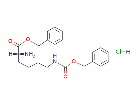 Molecular Structure of 156917-23-6 (H-D-LYS(Z)-OBZL HCL)