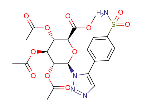 5-[p-(aminosulfonyl)phenyl]-1-(2',3',4'-tri-O-acetyl-D-glucuronic acid methyl ester)-1H-1,2,3-triazole