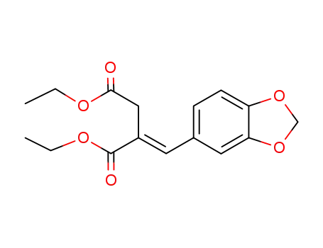 Molecular Structure of 59000-91-8 (Butanedioic acid, (1,3-benzodioxol-5-ylmethylene)-, diethyl ester, (E)-)