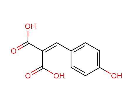 Molecular Structure of 17449-03-5 (2-(4-hydroxybenzylidene)malonic acid)
