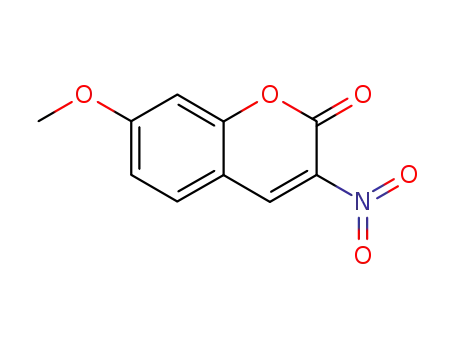 Molecular Structure of 88184-84-3 (2H-1-Benzopyran-2-one, 7-methoxy-3-nitro-)