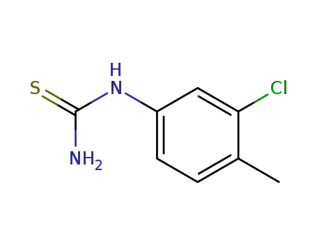 Molecular Structure of 117174-84-2 (1-(3-CHLORO-4-METHYLPHENYL)-2-THIOUREA)