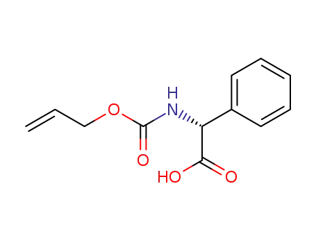 Molecular Structure of 104128-14-5 ((2R)-{[(allyloxy)carbonyl]amino}(phenyl)acetic acid)