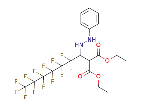 diethyl 2-[2,2,3,3,4,4,5,5,6,6,7,7,7-tridecafluoro-1-(2-phenylhydrazino)heptyl]malonate