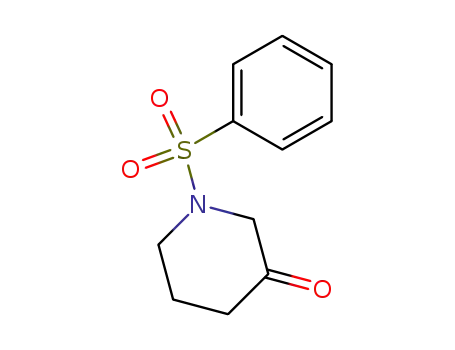 Molecular Structure of 267666-10-4 (N-benzenesulfonyl-3-piperidone)