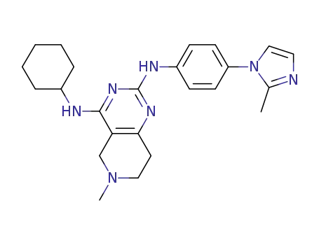 N<sub>4</sub>-cyclohexyl-6-methyl-N<sub>2</sub>-(4-(2-methyl-1H-imidazol-1-yl)phenyl)-5,6,7,8-tetrahydropyrido[4,3-d]pyrimidine-2,4-diamine