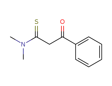 Molecular Structure of 76929-37-8 (Benzenepropanethioamide,  N,N-dimethyl--bta--oxo-)