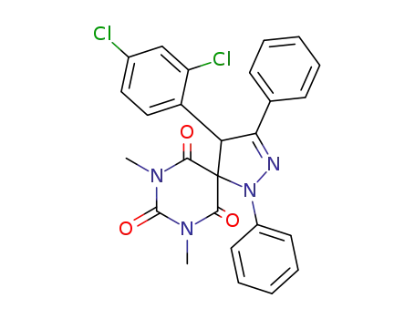 4-(2,4-dichlorophenyl)-7,9-dimethyl-1,3-diphenyl-1,2,7,9-tetraaza-spiro[4.5]dec-2-ene-6,8,10-trione