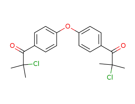 Molecular Structure of 649757-85-7 (1-Propanone, 1,1'-(oxydi-4,1-phenylene)bis[2-chloro-2-methyl-)