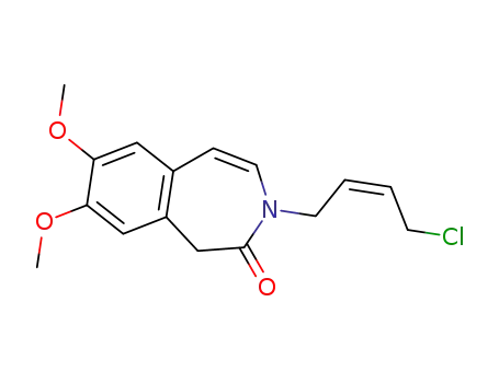Molecular Structure of 1245568-10-8 (3-((Z)-4-chlorobut-2-en-1-yl)-7,8-dimethoxy-1H-benzo[d]azepin-2(3H)-one)