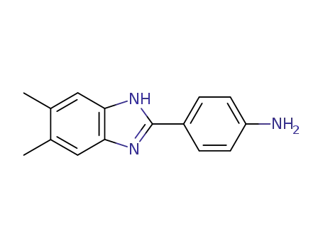 Molecular Structure of 109929-42-2 (2-(4-Aminophenyl)-5,6-dimethyl benzimidazole)