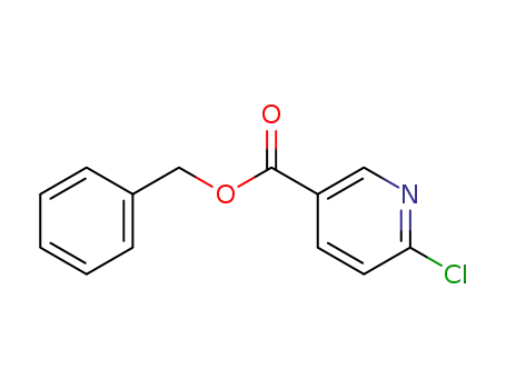 Molecular Structure of 1067902-28-6 (3-Pyridinecarboxylicacid, 6-chloro-, phenylmethyl ester)
