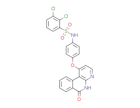 2,3-dichloro-N-[4-(6-oxo-5,6-dihydro-benzo[c][1,8]naphthyridin-1-yloxy)-phenyl]-benzenesulfonamide