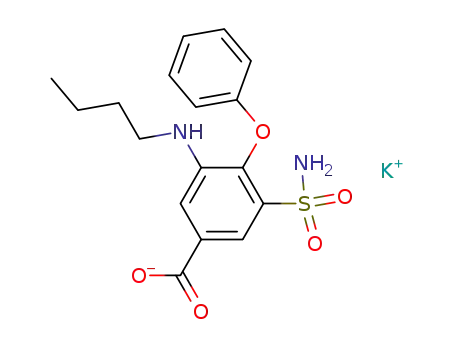 Molecular Structure of 28395-05-3 (Benzoic acid, 3-(aminosulfonyl)-5-(butylamino)-4-phenoxy-,
monopotassium salt)