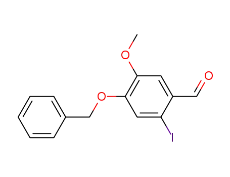 Molecular Structure of 82583-97-9 (4-benzyloxy-6-iodo-3-methoxybenzaldehyde)