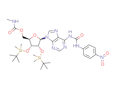 2',3'-bis-O-tert-butyldimethylsilyl-5'-O-(N-methylcarbamoyl)-N<sub>6</sub>-[N-(p-nitrophenyl)carbamoyl]adenosine