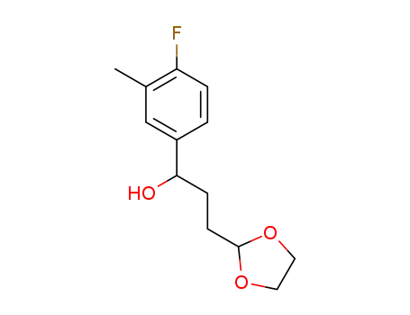 3-(1,3-dioxolan-2-yl)-1-(4-fluoro-3-methylphenyl)propan-1-ol