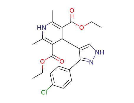diethyl 4-[3-(4-chlorophenyl)-1H-pyrazol-4-yl]-2,6-dimethyl-1,4-dihydropyridine-3,5-dicarboxylate
