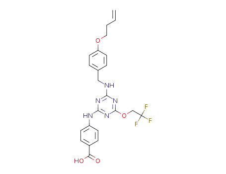 4-(4-(4-(but-3-enyloxy)benzylamino)-6-(2,2,2-trifluoroethoxy)-1,3,5-triazin-2-ylamino)benzoic acid