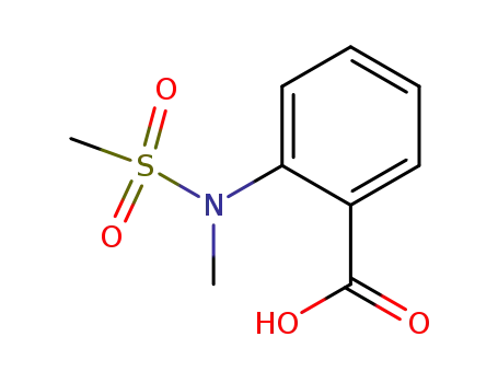 Molecular Structure of 401822-72-8 (2-[METHYL(METHYLSULFONYL) AMINO] BENZOIC ACID)