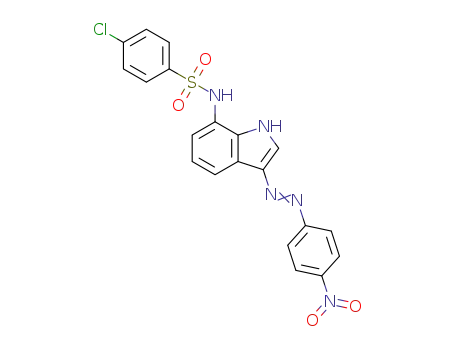 4-chloro-N-[3-(4-nitrophenylazo)-1H-indol-7-yl]benzenesulfonamide