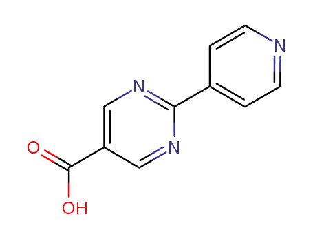 Molecular Structure of 259807-47-1 (5-Pyrimidinecarboxylic acid, 2-(4-pyridinyl)- (9CI))