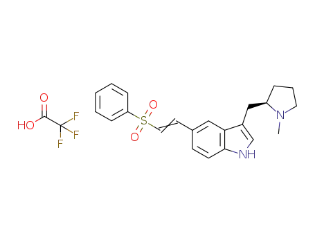 (R)-5-(2-phenylsulphonylethenyl)-3-(N-methylpyrrolidin-2-ylmethyl)-1H-indole trifluoroacetate