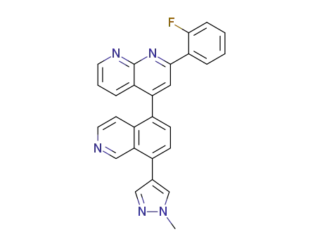 2-(2-fluoro-phenyl)-4-[8-(1-methyl-1H-pyrazol-4-yl)-isoquinolin-5-yl]-[1,8]naphthyridine