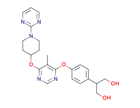 2-(4-(5-methyl-6-(1-(pyrimidin-2-yl)piperidin-4-yloxy)pyrimidin-4-yloxy)phenyl)propane-1,3-diol