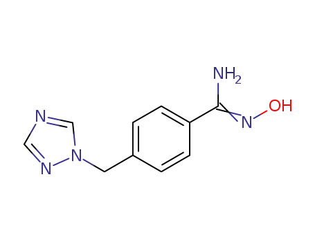 Molecular Structure of 1016822-34-6 (4-((1H-1,2,4-triazol-1-yl)methyl)-N'-hydroxybenzimidamide)