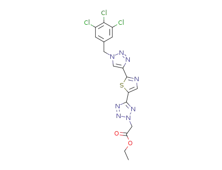 ethyl (5-{2-[1-(3,4,5-trichlorobenzyl)-1H-1,2,3-triazol-4-yl]-1,3-thiazol-5-yl}-2H-tetrazol-2-yl)acetate