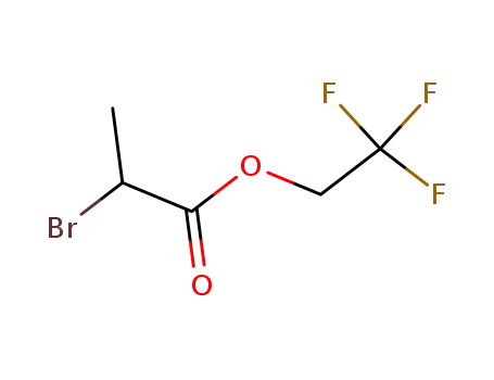 Molecular Structure of 91676-38-9 (Propanoic acid, 2-bromo-, 2,2,2-trifluoroethyl ester)