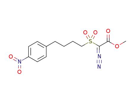 Molecular Structure of 1206670-05-4 (methyl 2-diazo-2-[4-(4'-nitrophenyl)-butylsulfonyl]acetate)