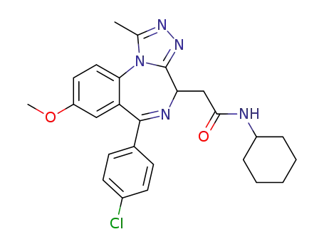 2-[6-(4-chlorophenyl)-1-methyl-8-(methyloxy)-4H-[1,2,4]triazolo[4,3-a][1,4]benzodiazepin-4-yl]-N-cyclohexylacetamide