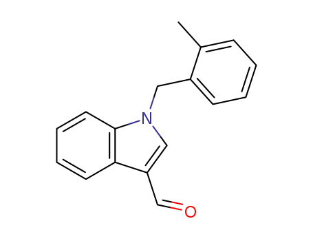 Molecular Structure of 428495-34-5 (1-(2-METHYLBENZYL)-1H-INDOLE-3-CARBALDEHYDE)