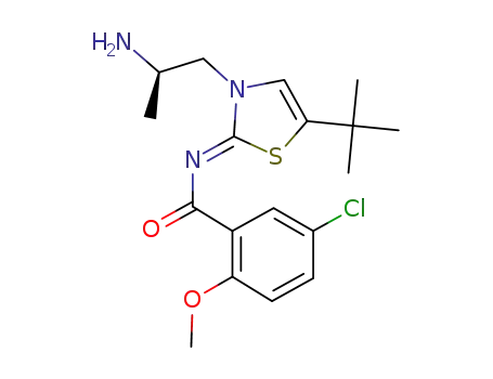 N-[(2Z)-3-[(2R)-2-aminopropyl]-5-tert-butyl-1,3-thiazol-2(3H)-ylidene]-5-chloro-2-methoxybenzamide