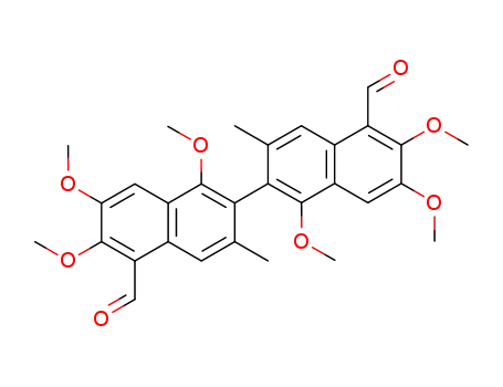 1,1',6,6',7,7'-hexamethoxy-3,3'-dimethyl-<2,2'-binaphthalene>-5,5'-dicarboxaldehyde