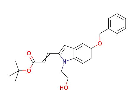 tert-butyl 3-(5-(benzyloxy)-1-(2-hydroxyethyl)-1H-indol-2-yl)acrylate