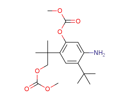 Molecular Structure of 1246213-32-0 (Carbonic acid, 5-aMino-4-(1,1-diMethylethyl)-2-[2-[(Methoxycarbonyl)oxy]-1,1-diMethylethyl]phenyl Methyl ester)